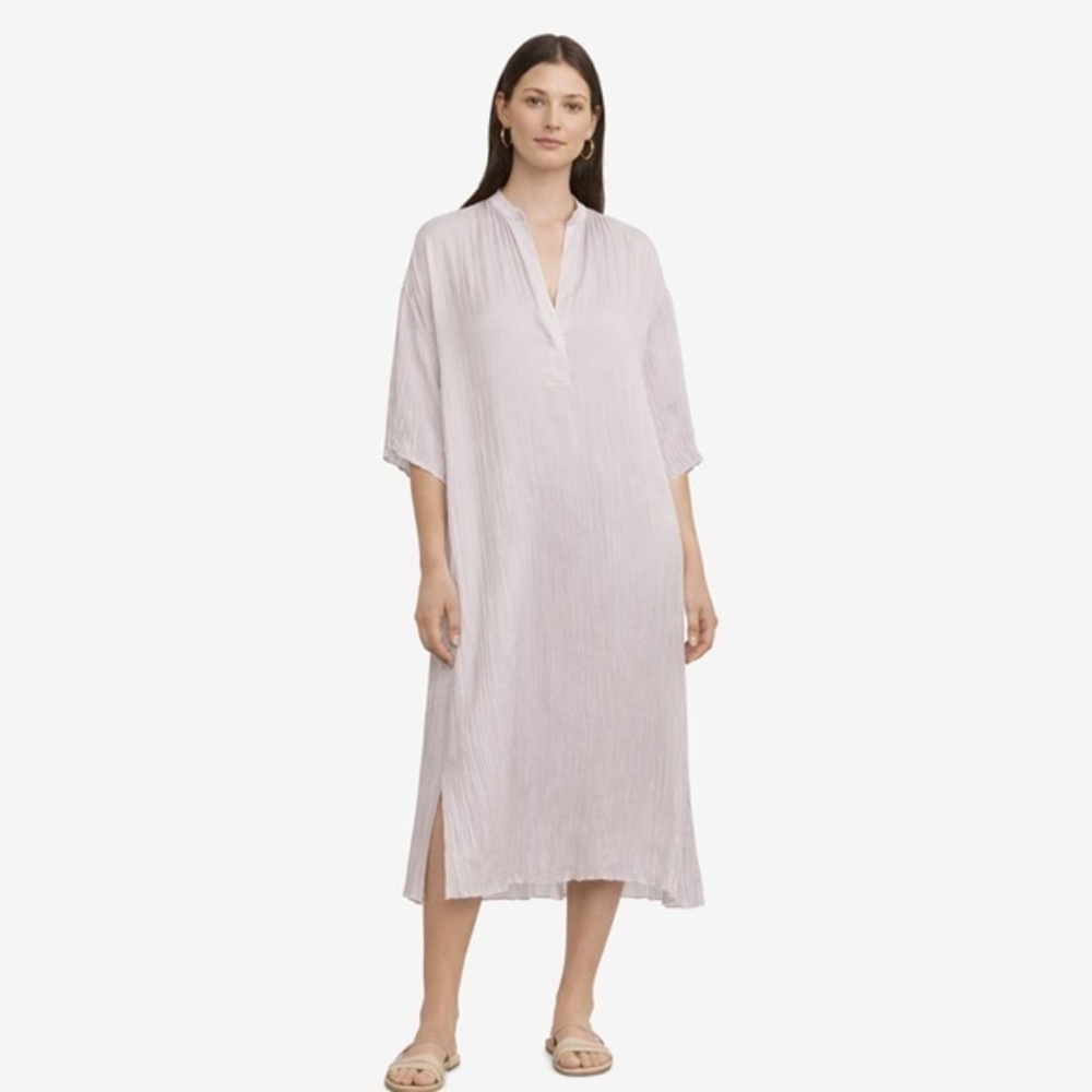 Vince purple crushed satin midi dress